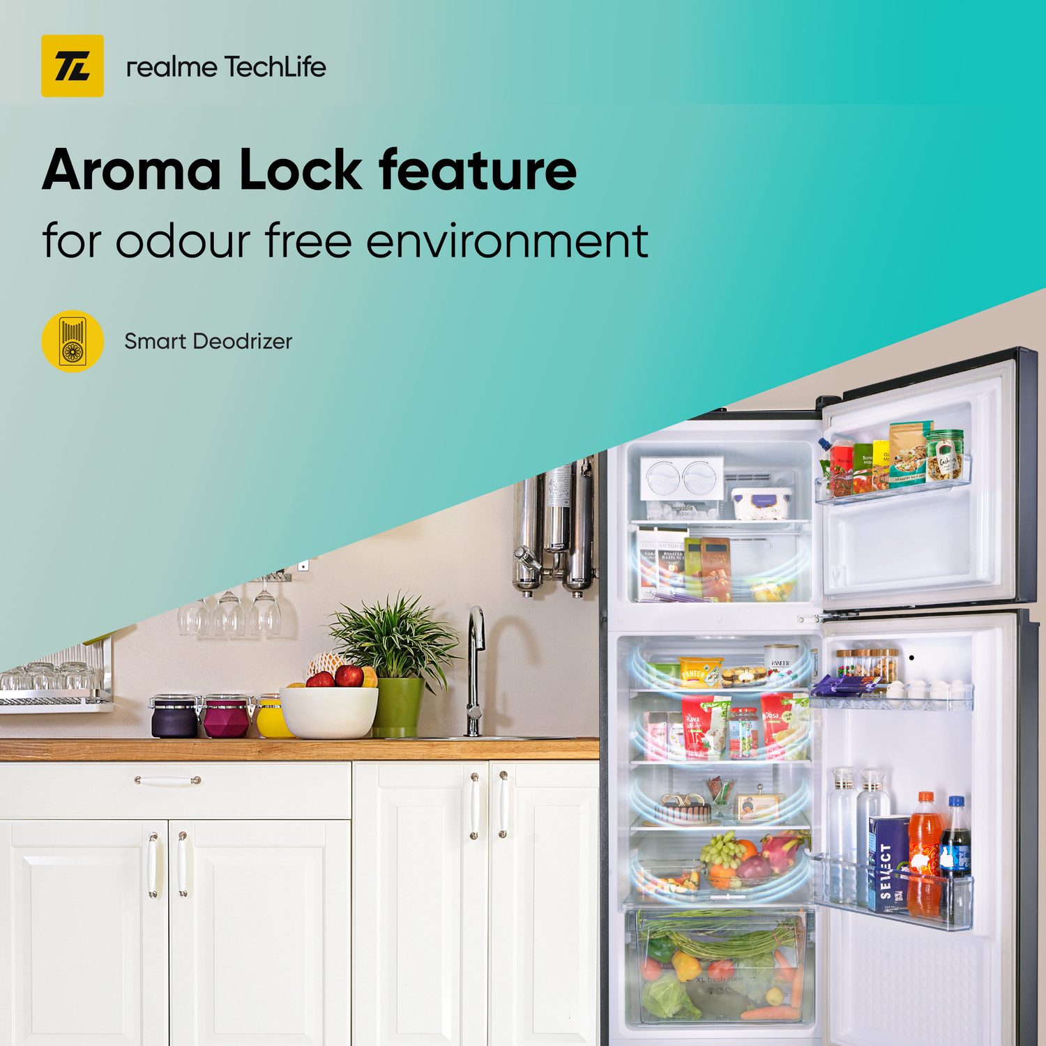 Image of realme TechLife 260 L Frost Free Double Door 3 Star Refrigerator