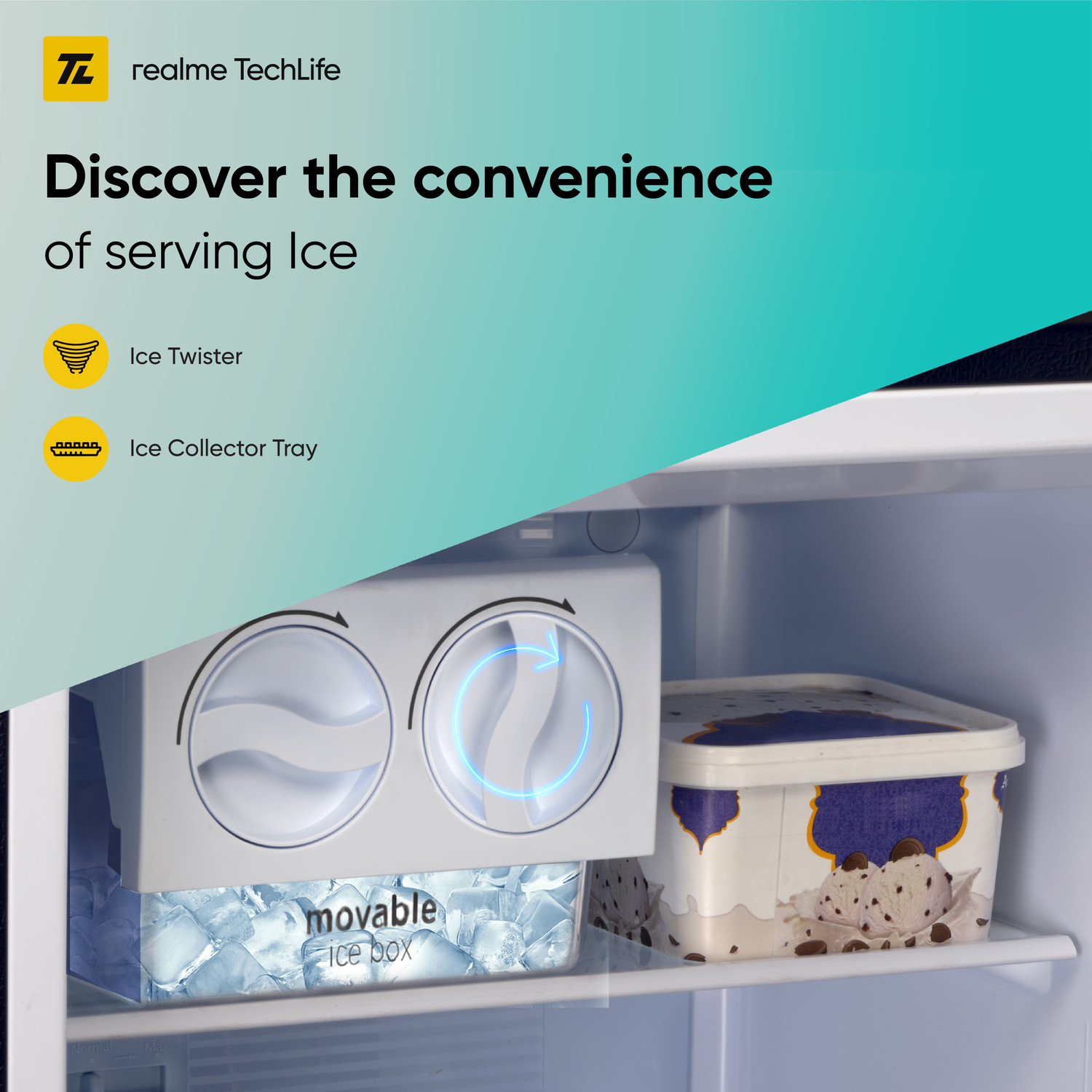 Image of realme TechLife 260 L Frost Free Double Door 3 Star Refrigerator