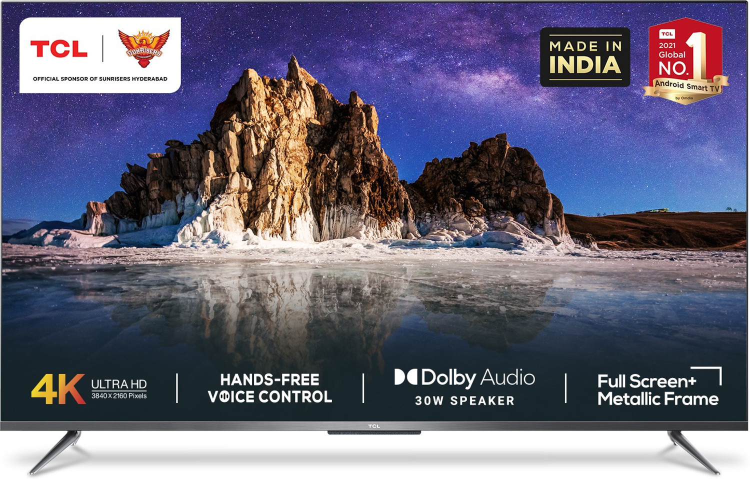 Image of TCL P715 164 cm (65 Inch) Ultra HD (4K) LED Smart Android TV with Full Screen & Handsfree Voice Control