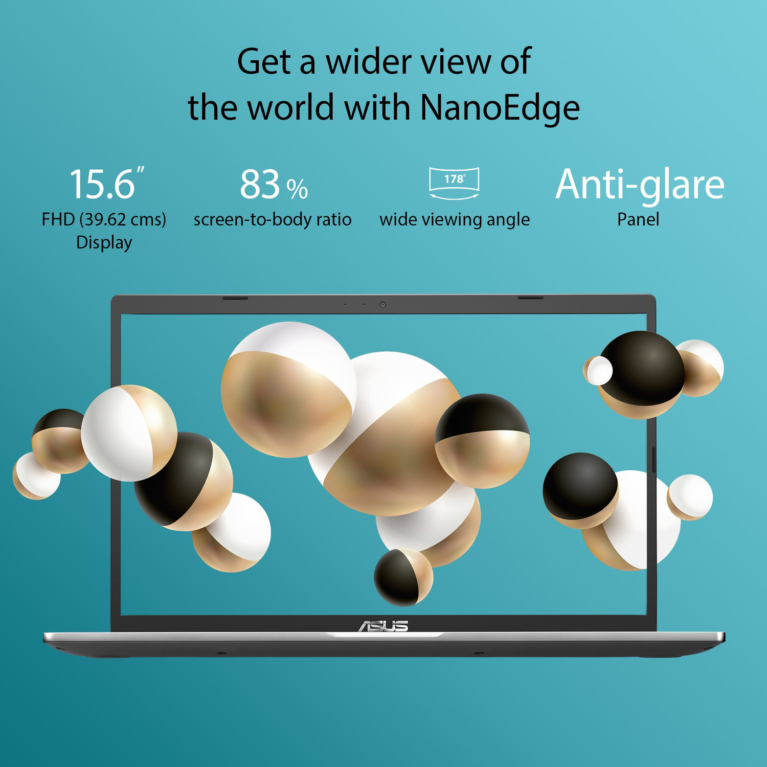 Image of ASUS VivoBook 15 (2021) Intel Core i3 10th Gen 1005G1 - (8 GB /1 TB HDD /Windows 11 Home) X515JA-BQ302W Thin and Light Laptop