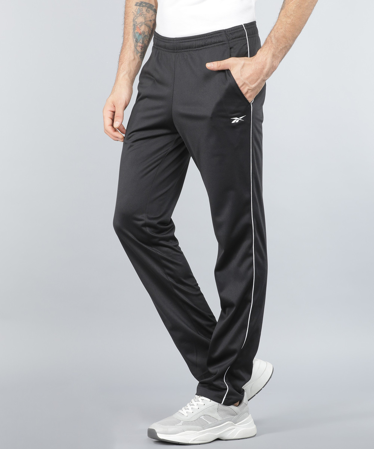 Reebok solid discount men's track pants