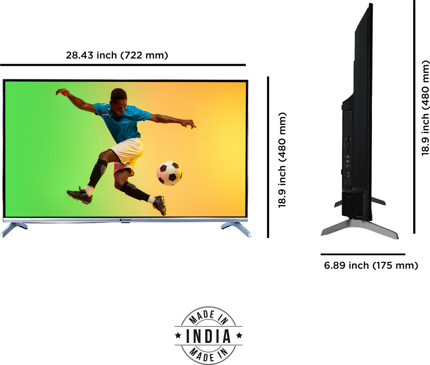 Image of MOTOROLA Revou 2 80 cm (32 inch) HD Ready LED Smart Android TV (32HDADMVVEE /32HDADMVVEE.)