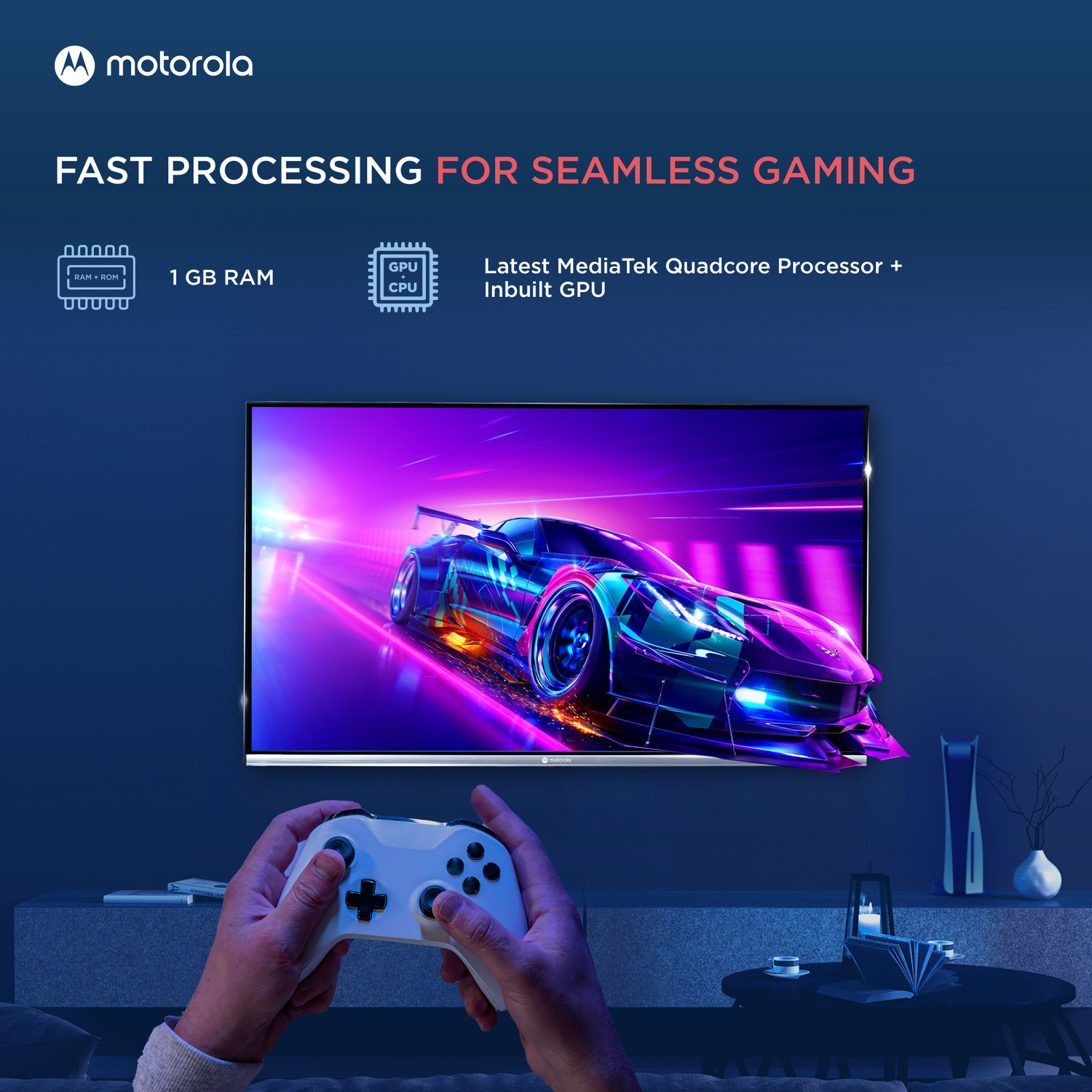 Image of MOTOROLA Revou 2 109 cm (43 inch) Full HD LED Smart Android TV