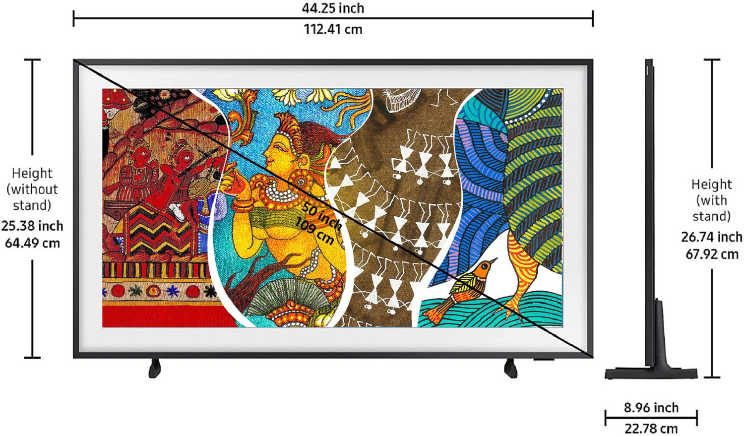 Image of Samsung The Frame 2021 Series 125 cm (50 inch) QLED Ultra HD (4K) Smart Tizen TV