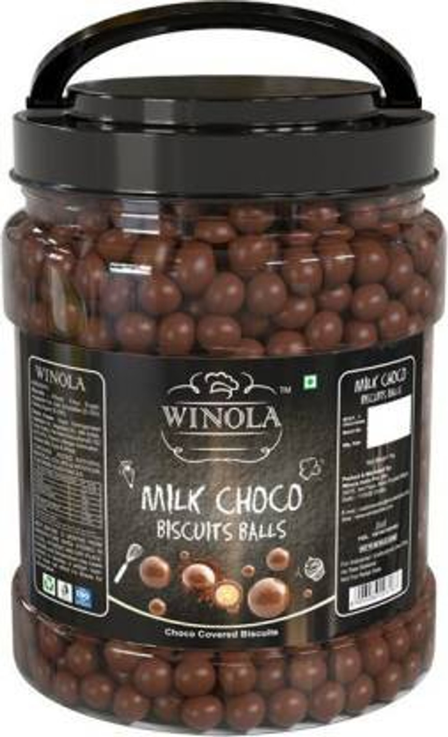 Image of Winola Milk Choco Biscuit Balls- Chocolate Munchies, Chocolate Balls (1 kg) Crackles