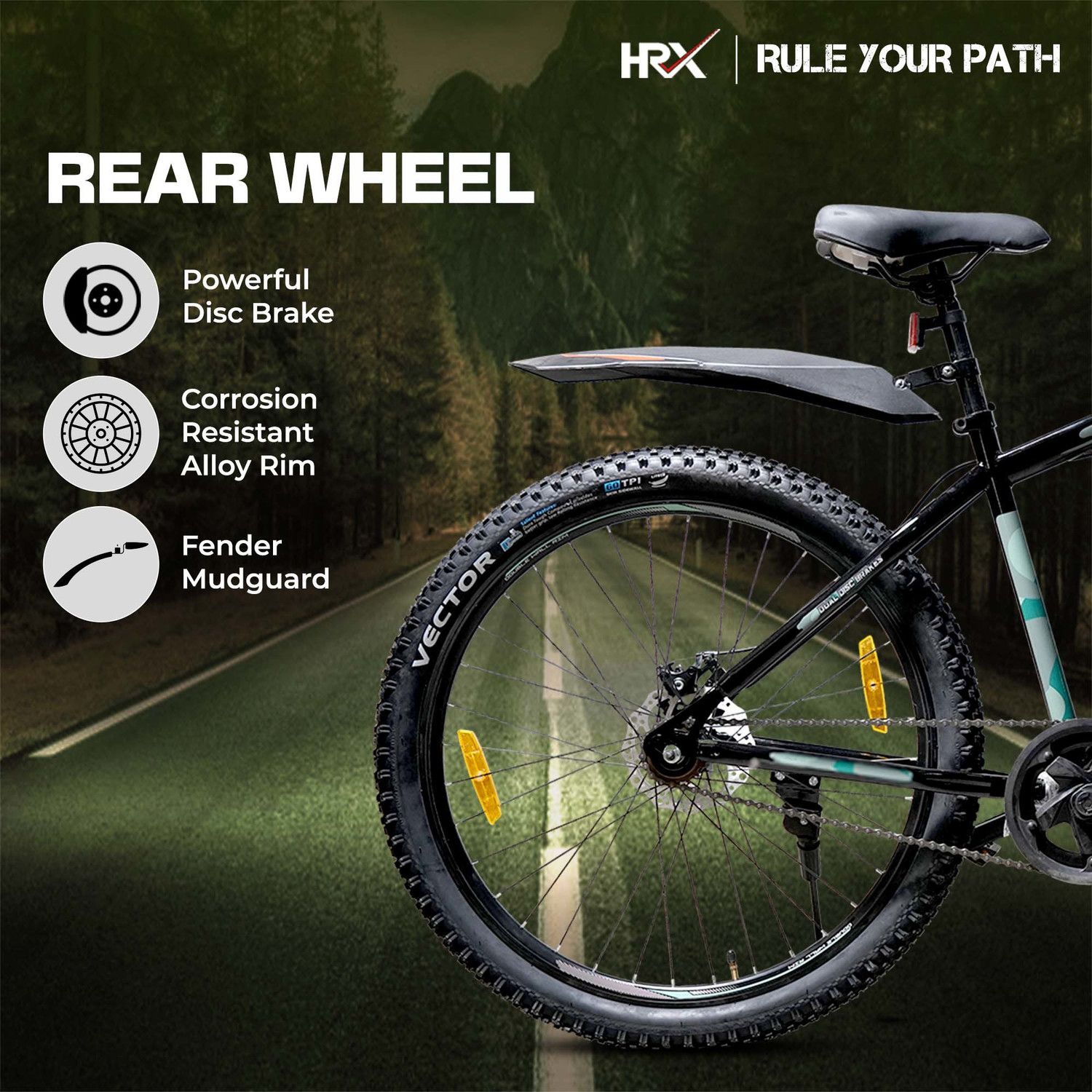 HRX Predator with Front Suspension and Dual Disc Brakes 85 Assembled 27.5 T Mountain Cycle Single Speed Black Silver Only Front Suspension Price History