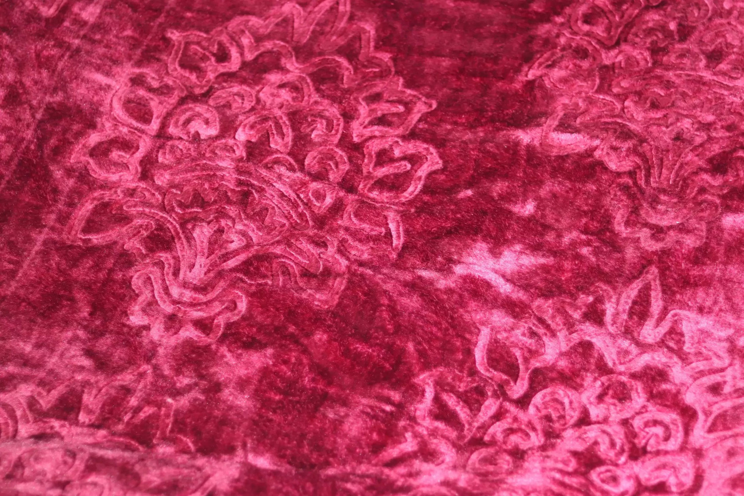 Image of MFI Self Design Single Mink Blanket for Heavy Winter (Woollen Blend, Maroom)