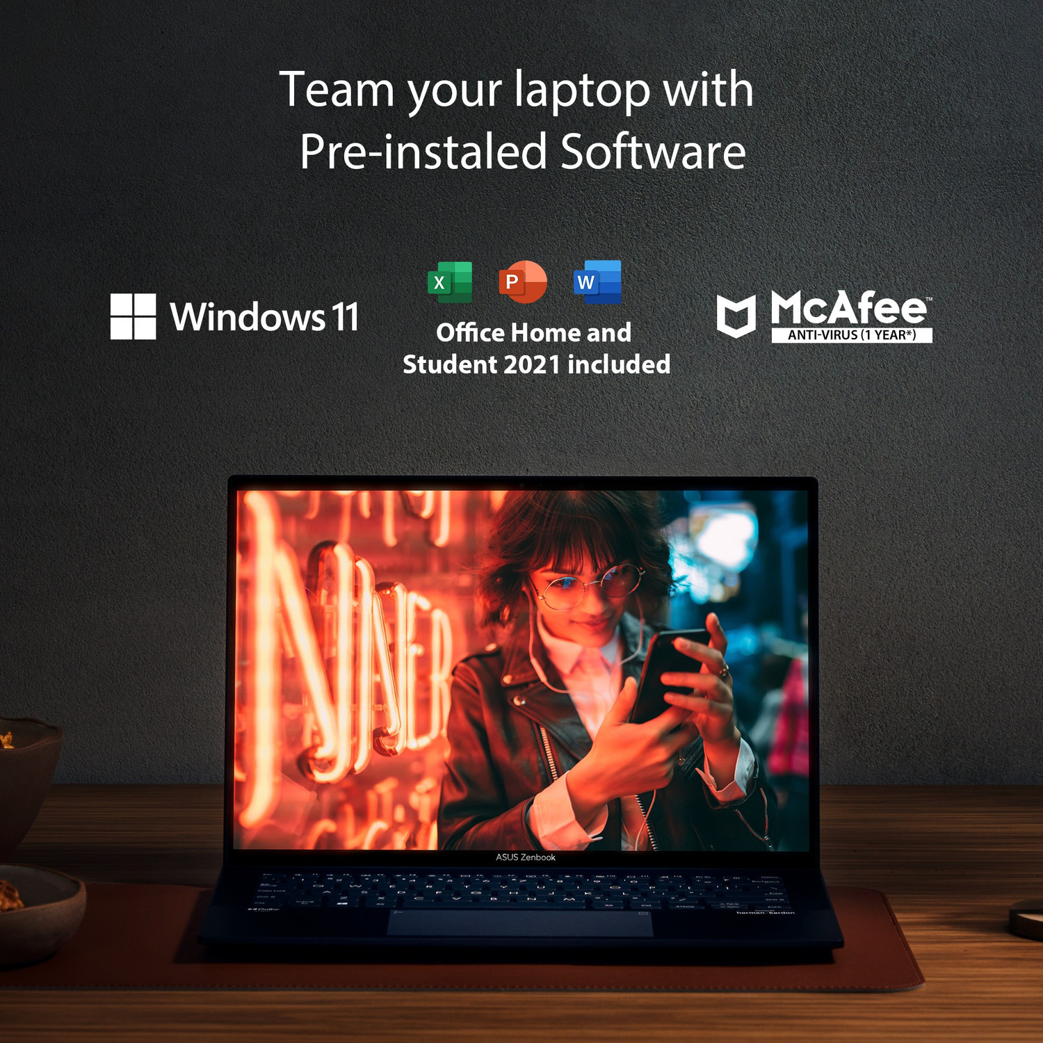 Image of ASUS Zenbook 14 OLED Intel EVO P-Series Intel Core i7 12th Gen 1260P - (16 GB /512 GB SSD /Windows 11 Home) UX3402ZA-KM731WS Thin and Light Laptop