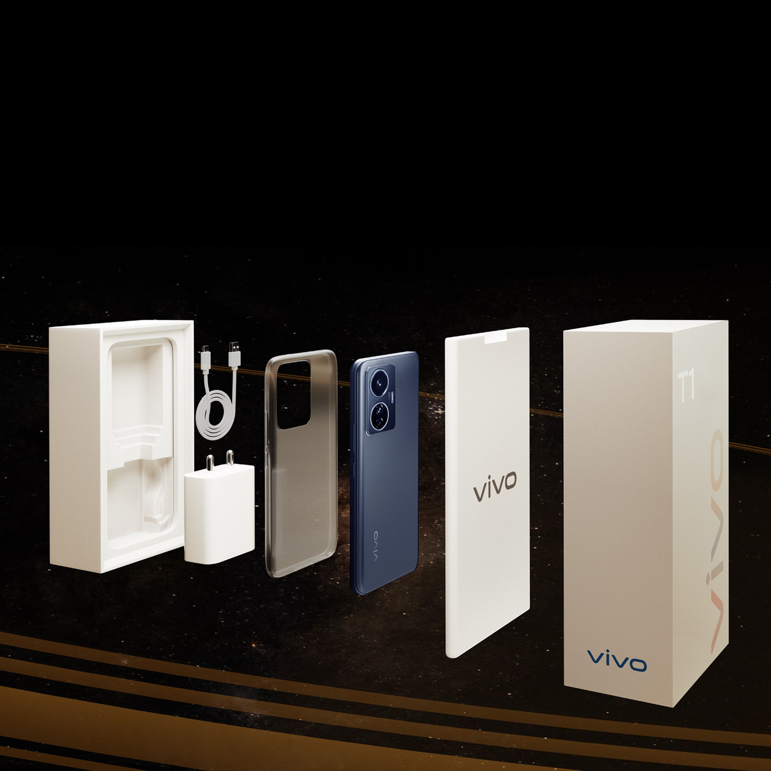 Image of vivo T1 44W (Midnight Galaxy, 128 GB)