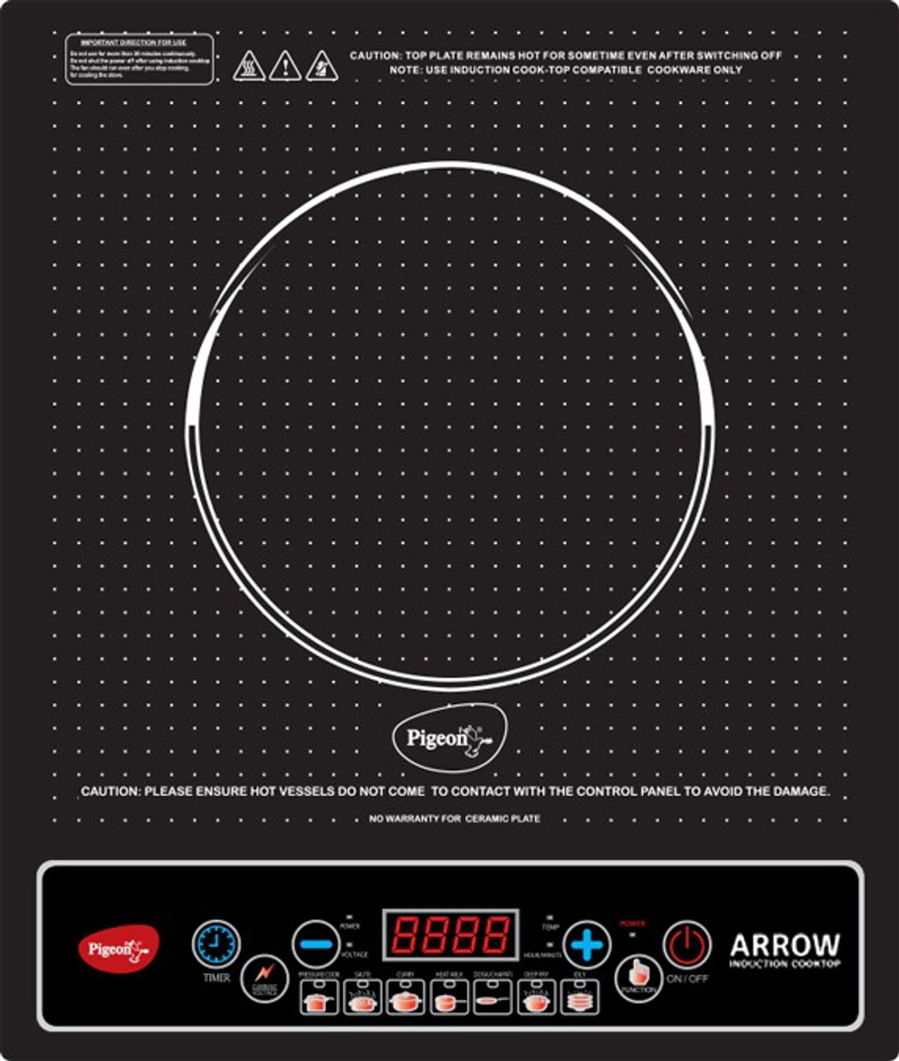 Pigeon by Stovekraft ARROW Induction Cooktop Black Push Button