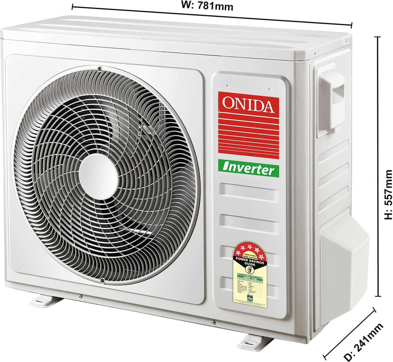 Image of ONIDA 1 Ton 5 Star Split Inverter AC - White (IR125MB, Copper Condenser)
