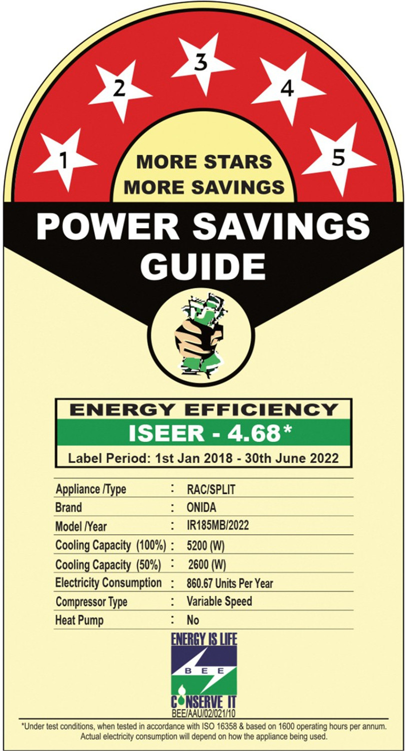 Image of ONIDA 1.5 Ton 5 Star Split Inverter AC - White (IR185MB, Copper Condenser)
