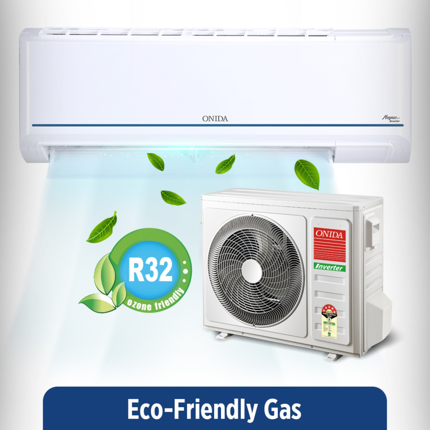 Image of ONIDA 1 Ton 5 Star Split Inverter AC - White (IR125MB, Copper Condenser)
