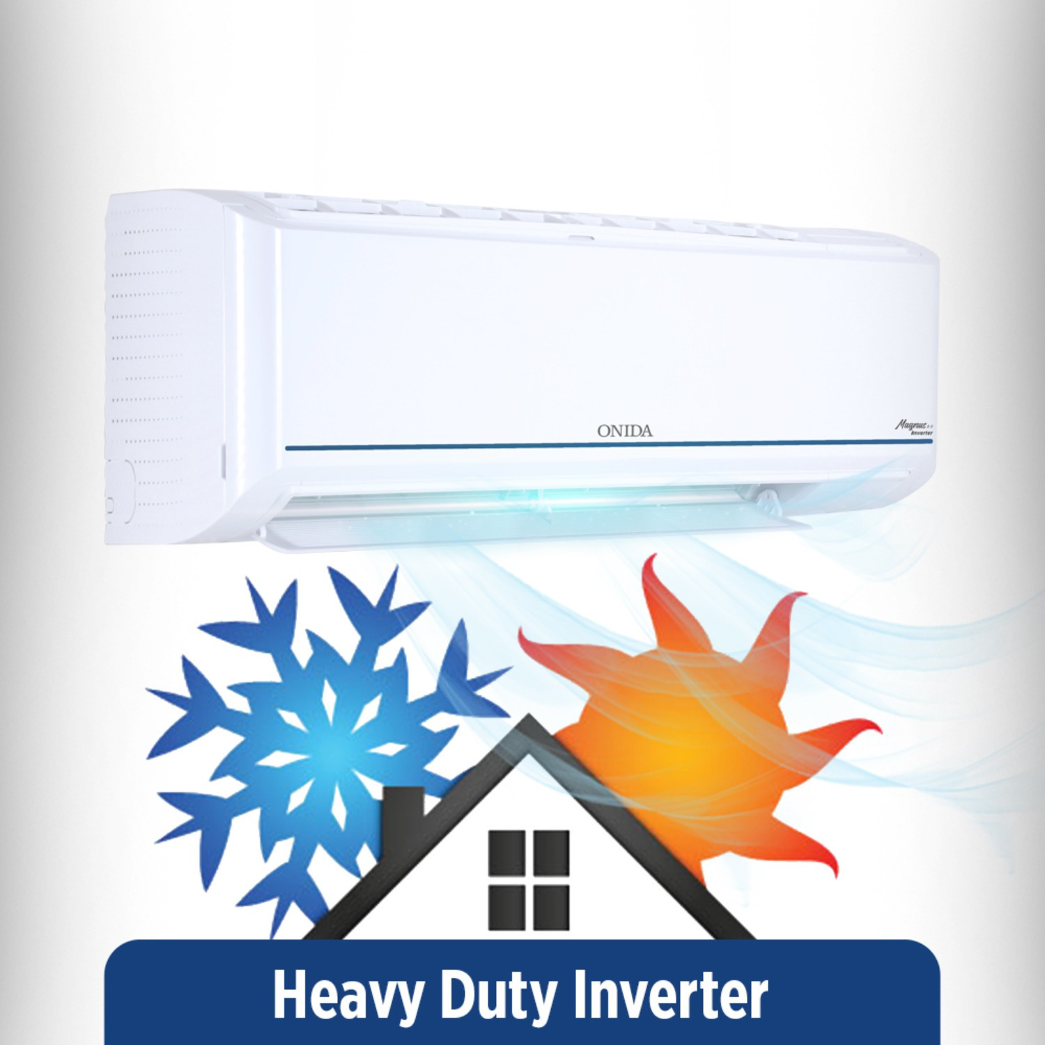 Image of ONIDA 1.6 Ton 4 Star Split Inverter AC - White (IR194MB, Copper Condenser)