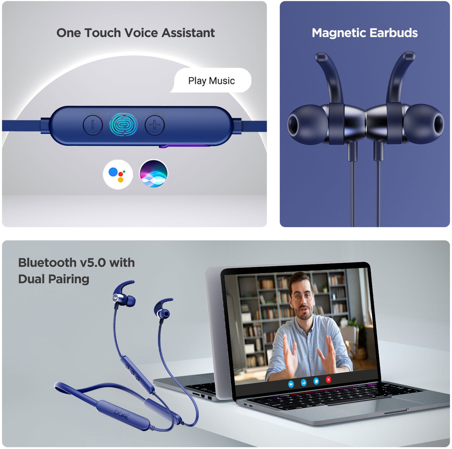 Image of boAt Rockerz 255 Pro+, 60H Battery, ASAP Charge, Stream Ad Free Music via App Support Bluetooth