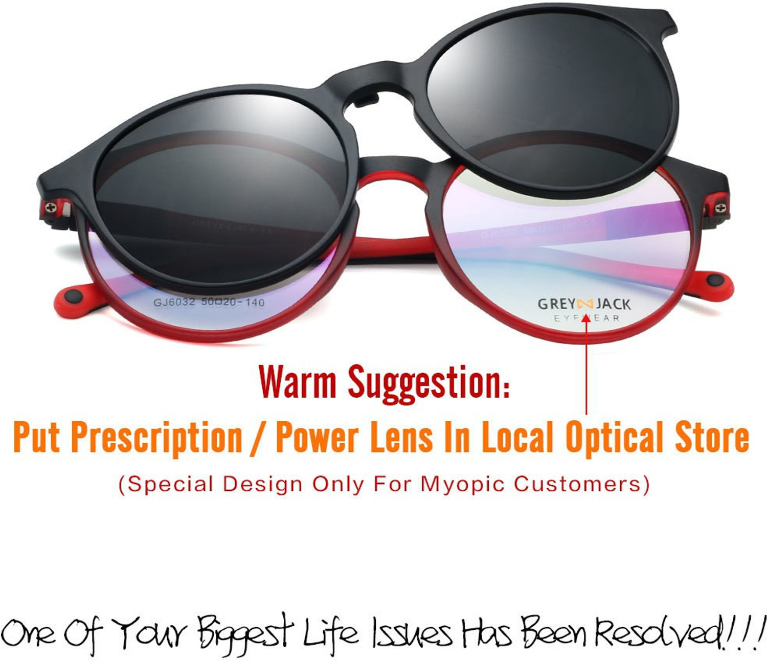 Image of Grey Jack UV Protection Round Sunglasses (Free Size) (For Men & Women, Clear, Brown)