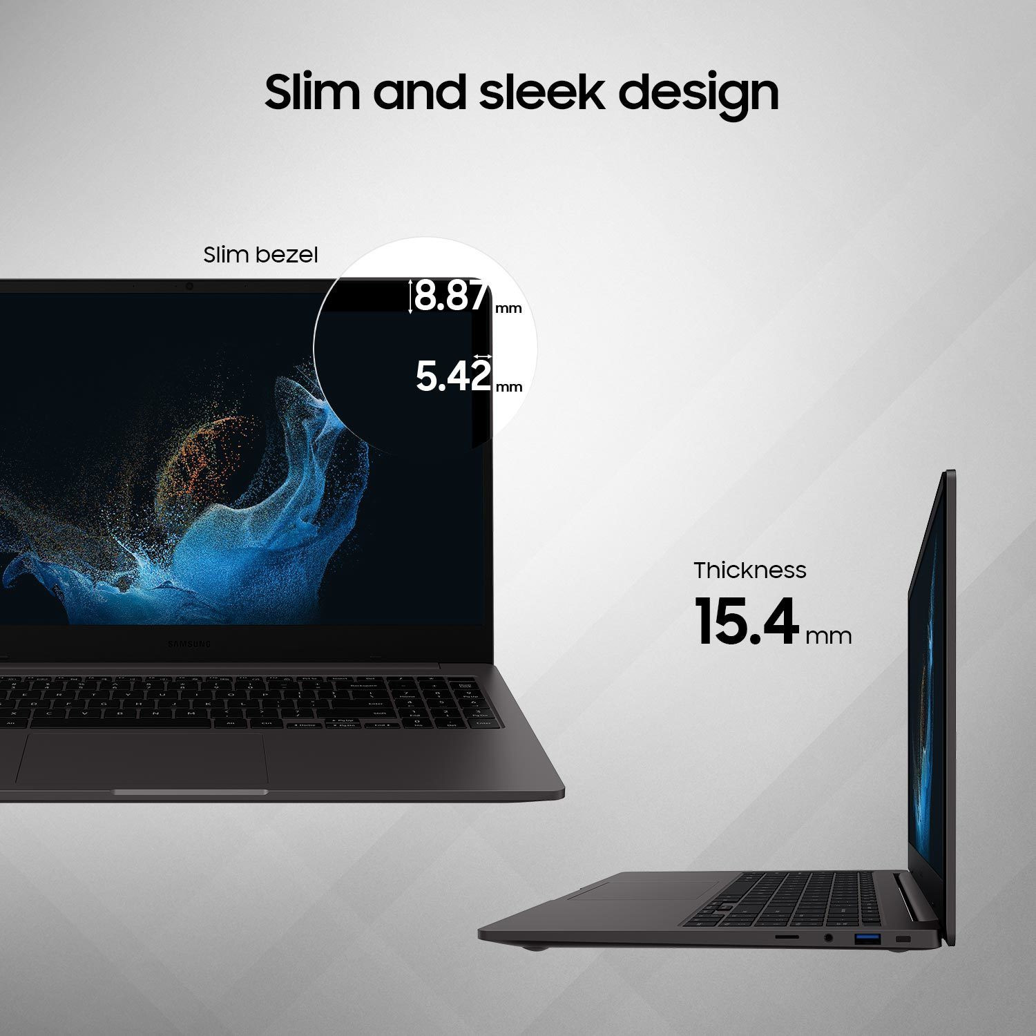 Image of Samsung Galaxy Book2 Intel Core i5 12th Gen 1235U - (8 GB /256 GB SSD /Windows 11 Home) NP750XED-KB1IN Thin and Light Laptop