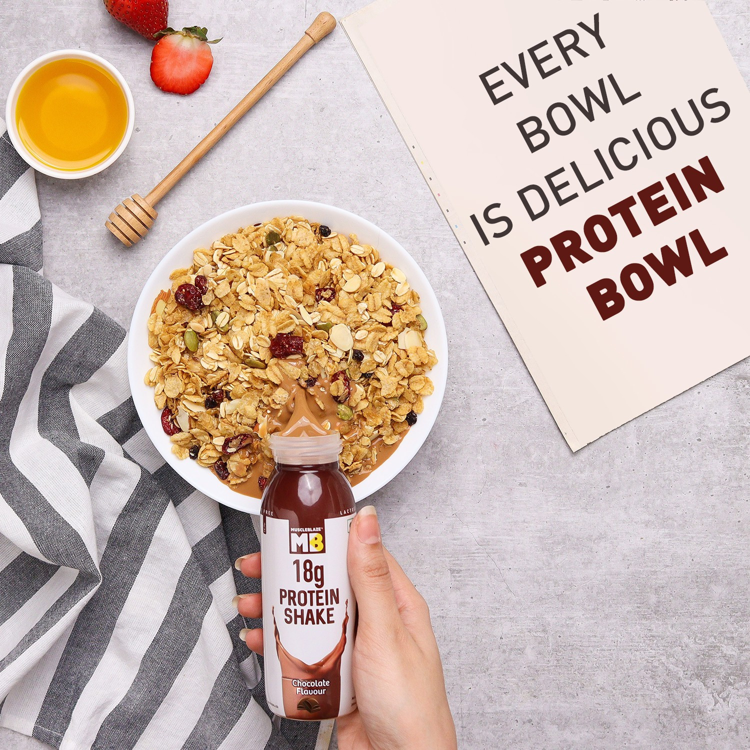 Image of MUSCLEBLAZE 18 g Protein Shake, No Added Sugar, Chocolate, Pack of 6 (200 ml each) Protein Shake