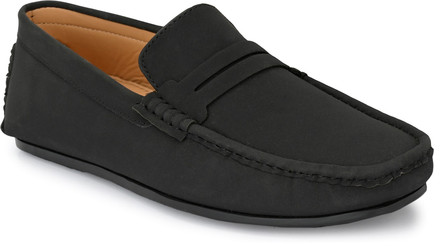 Mast Harbour Mast Harbour Men s Black Faux Leather Casual Slip