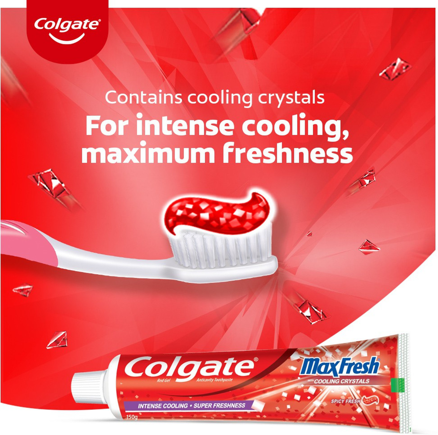 Image of Colgate Maxfresh Spicy Fresh Red Gel Toothpaste