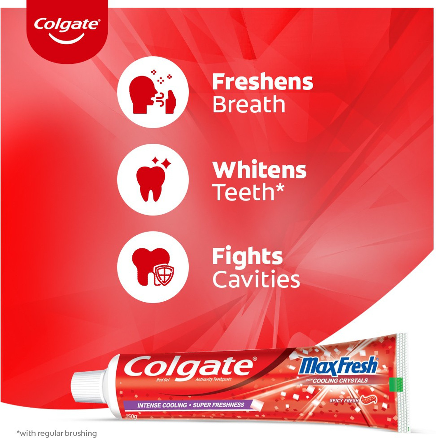 Image of Colgate Maxfresh Spicy Fresh Red Gel Toothpaste