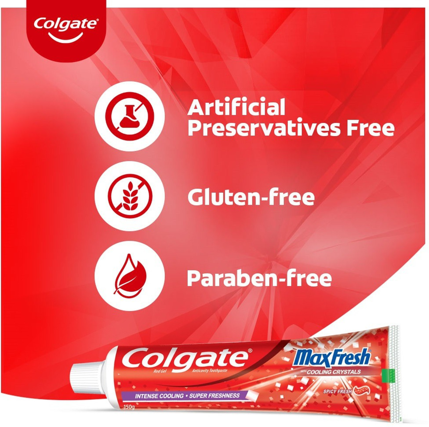 Image of Colgate Maxfresh Spicy Fresh Red Gel Toothpaste