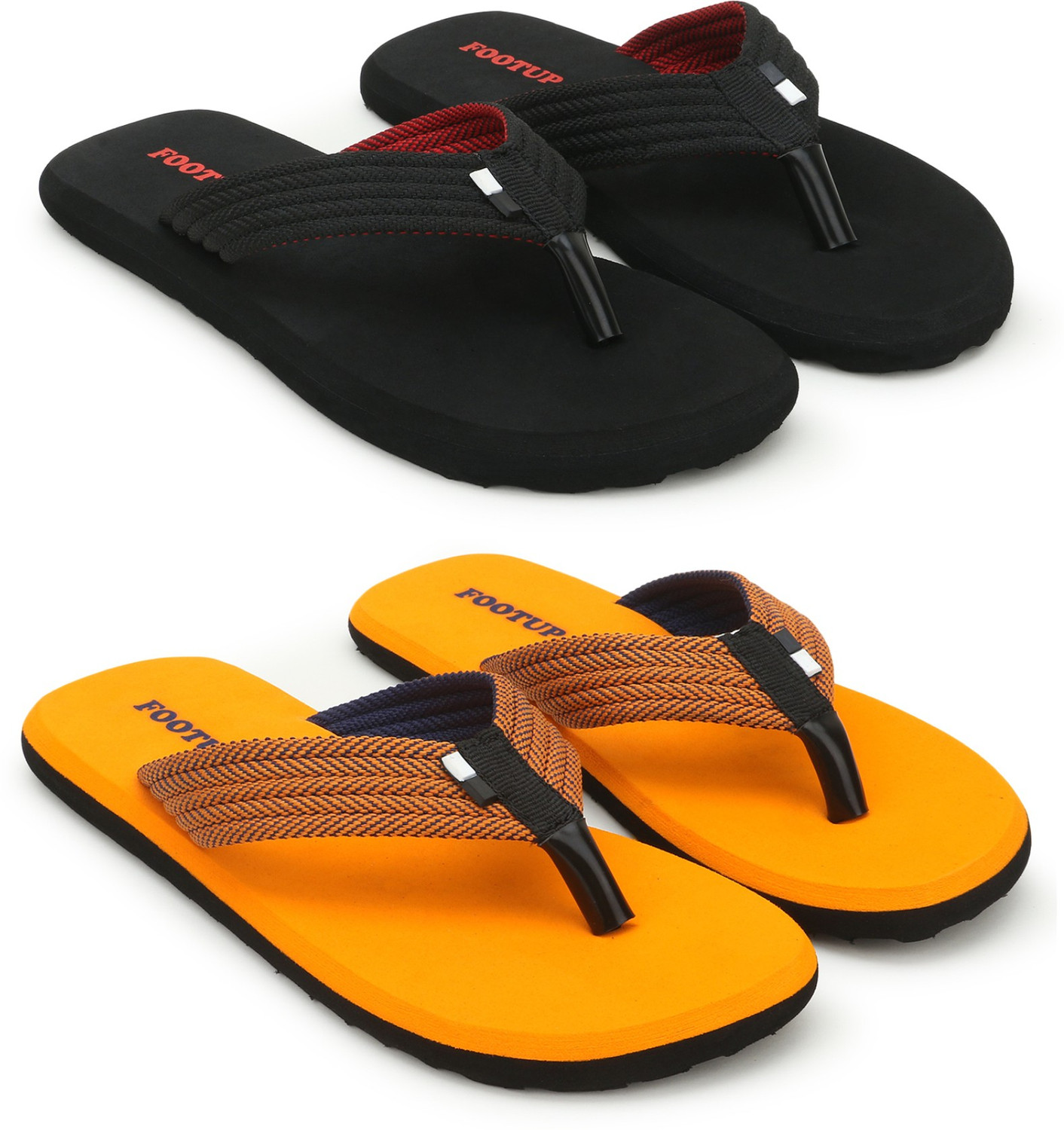Image of Footup Men 2 Pairs| EVA| Ultralightweight| Premiun| Comfort| All Seasons Trendy|Slippers Flip Flops