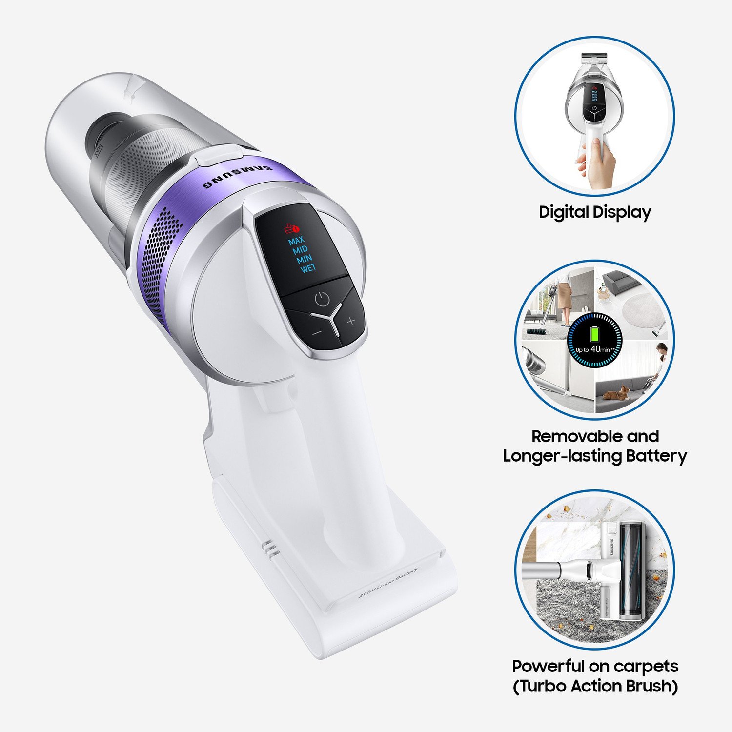 Image of Samsung VS15T7031R4 /TL Cordless Vacuum Cleaner