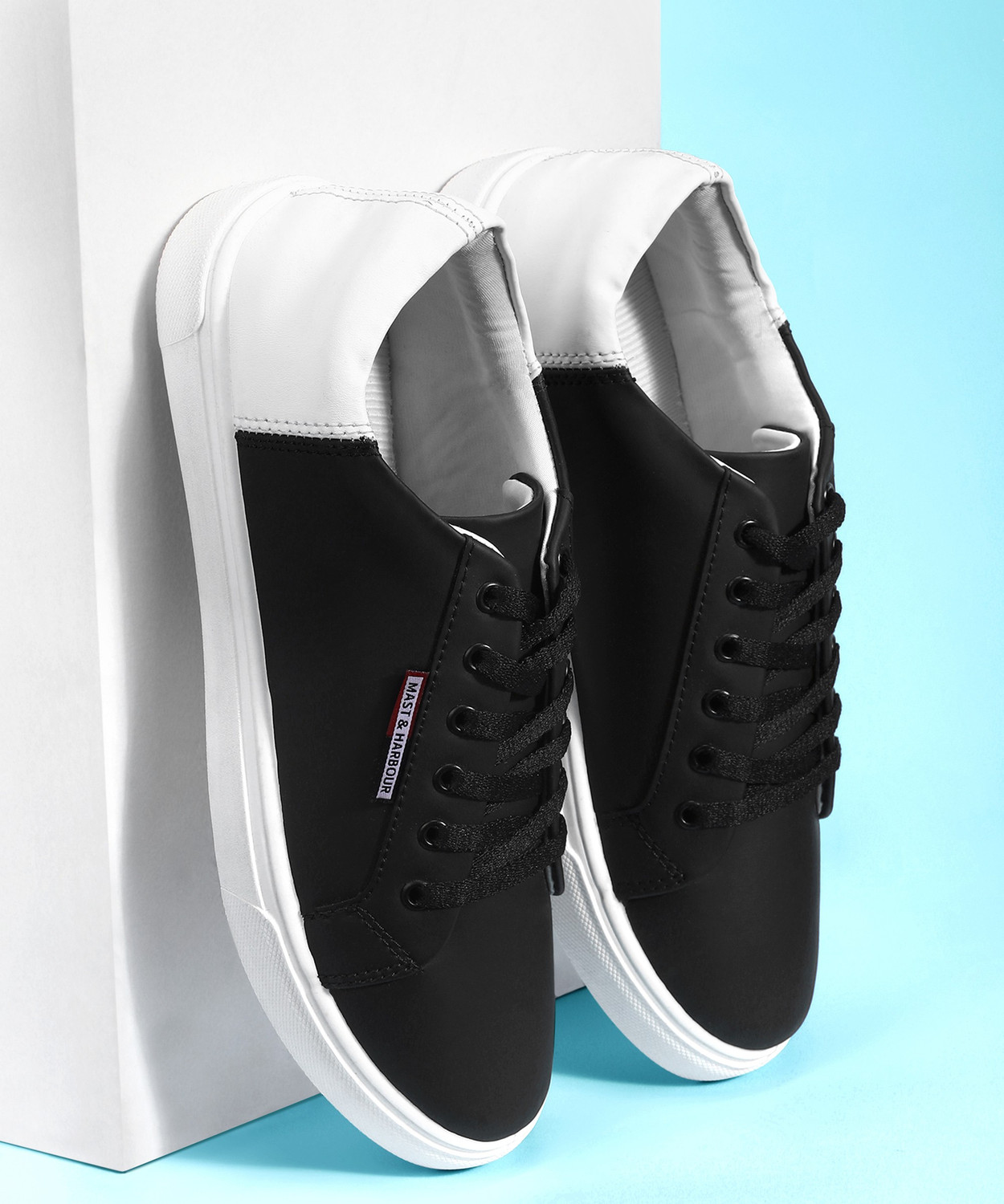Mast and harbour black sneakers discount