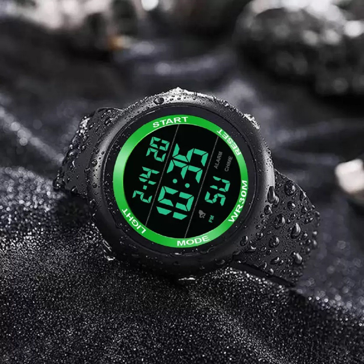 Image of HALA HL-1260 Stylish Sporty Look, Alarm, Black Strap, Multi Function Chrono Premium Watch Digital Watch - For Men