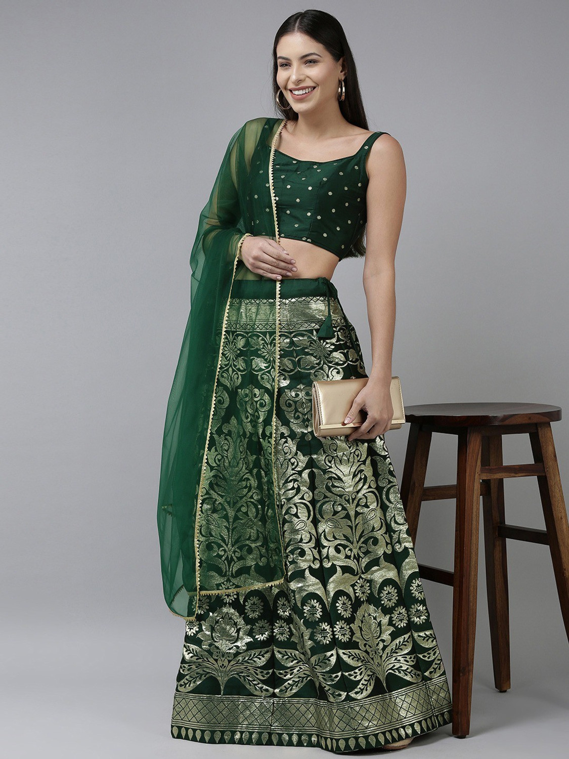 Image of Divastri Self Design Semi Stitched Lehenga Choli