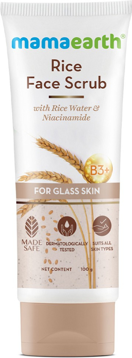 MamaEarth Rice Face Scrub for Glowing Skin, With Rice Water & Niacinam