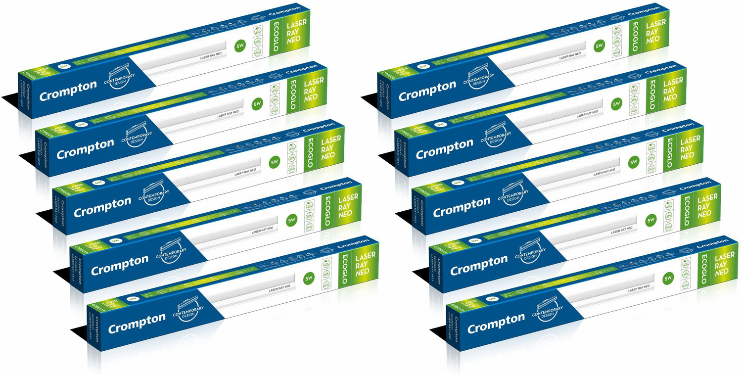 Image of Crompton Laser Ray Neo 20W 20 W 121 cm Tube Light (White, Pack of 8)