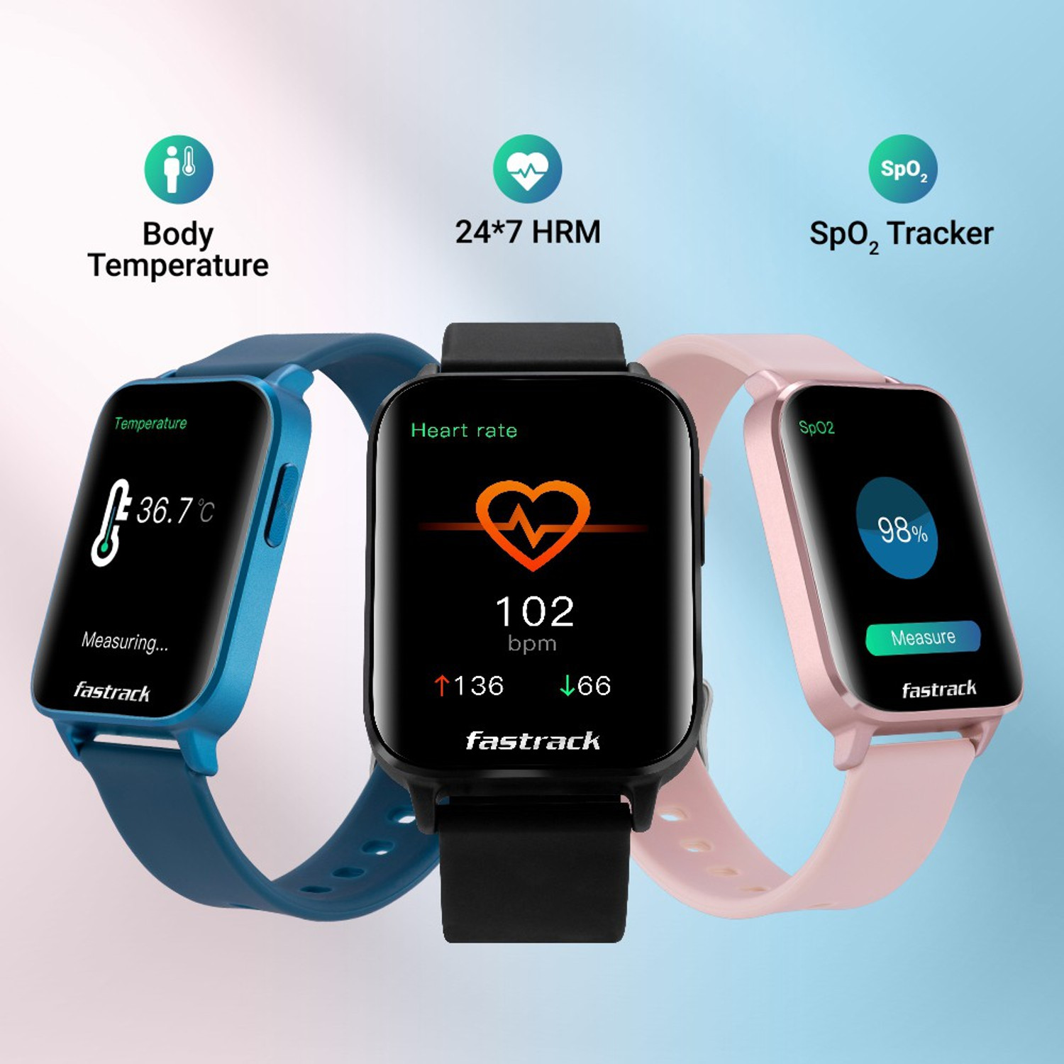 Image of Fastrack Reflex Curv with 2.5D Curve Display,AI Enabled Coach,Health Suite &5ATM Smartwatch