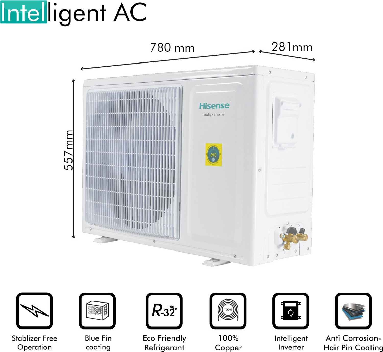 Image of Hisense 2022 Model 1.5 Ton 4 Star Split Inverter PM 2.5 Filter AC