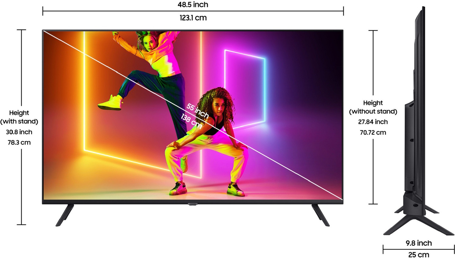 Image of Samsung AUE70 146 cm (58 inch) Ultra HD (4K) LED Smart Tizen TV with Voice Search