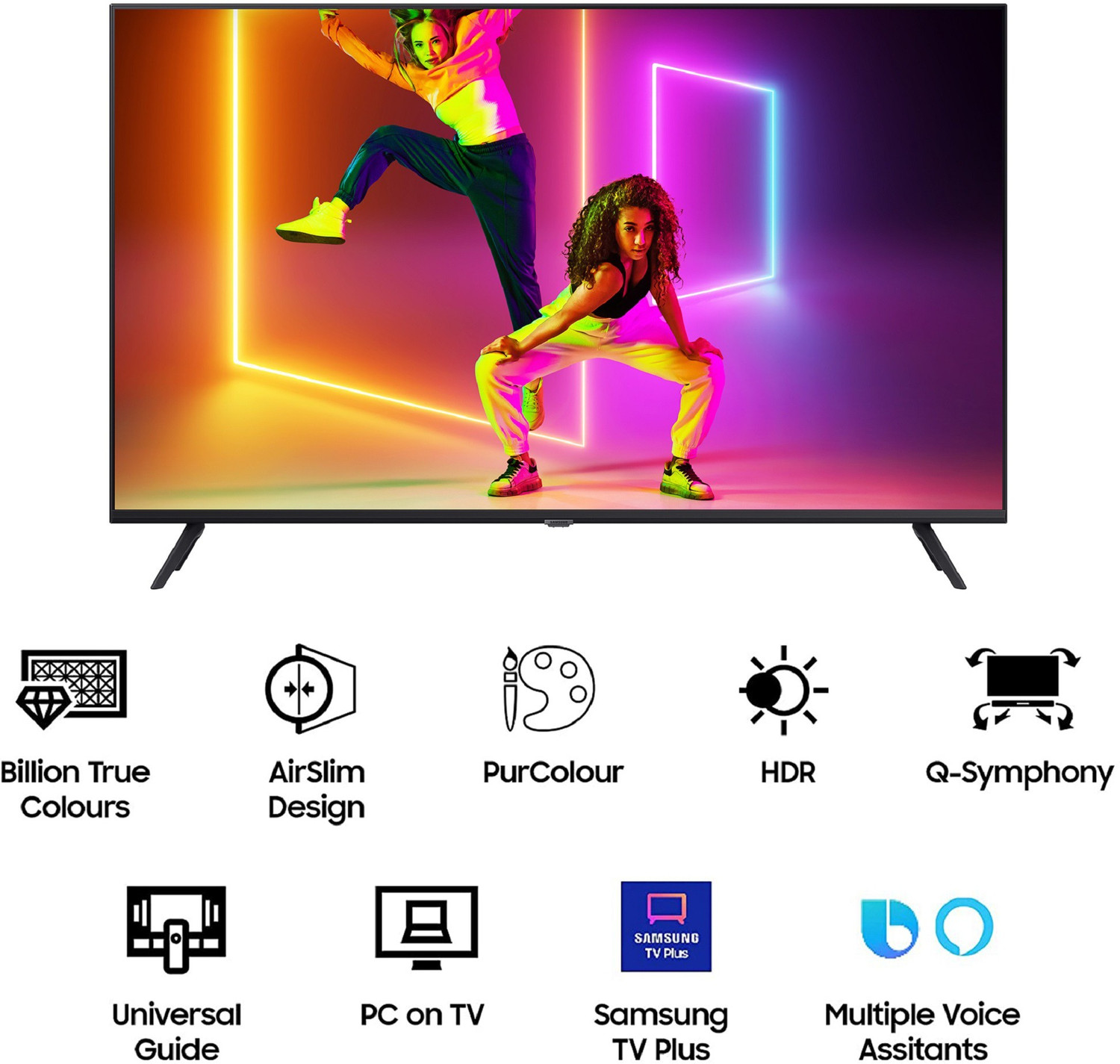 Image of Samsung AUE70 146 cm (58 inch) Ultra HD (4K) LED Smart Tizen TV with Voice Search
