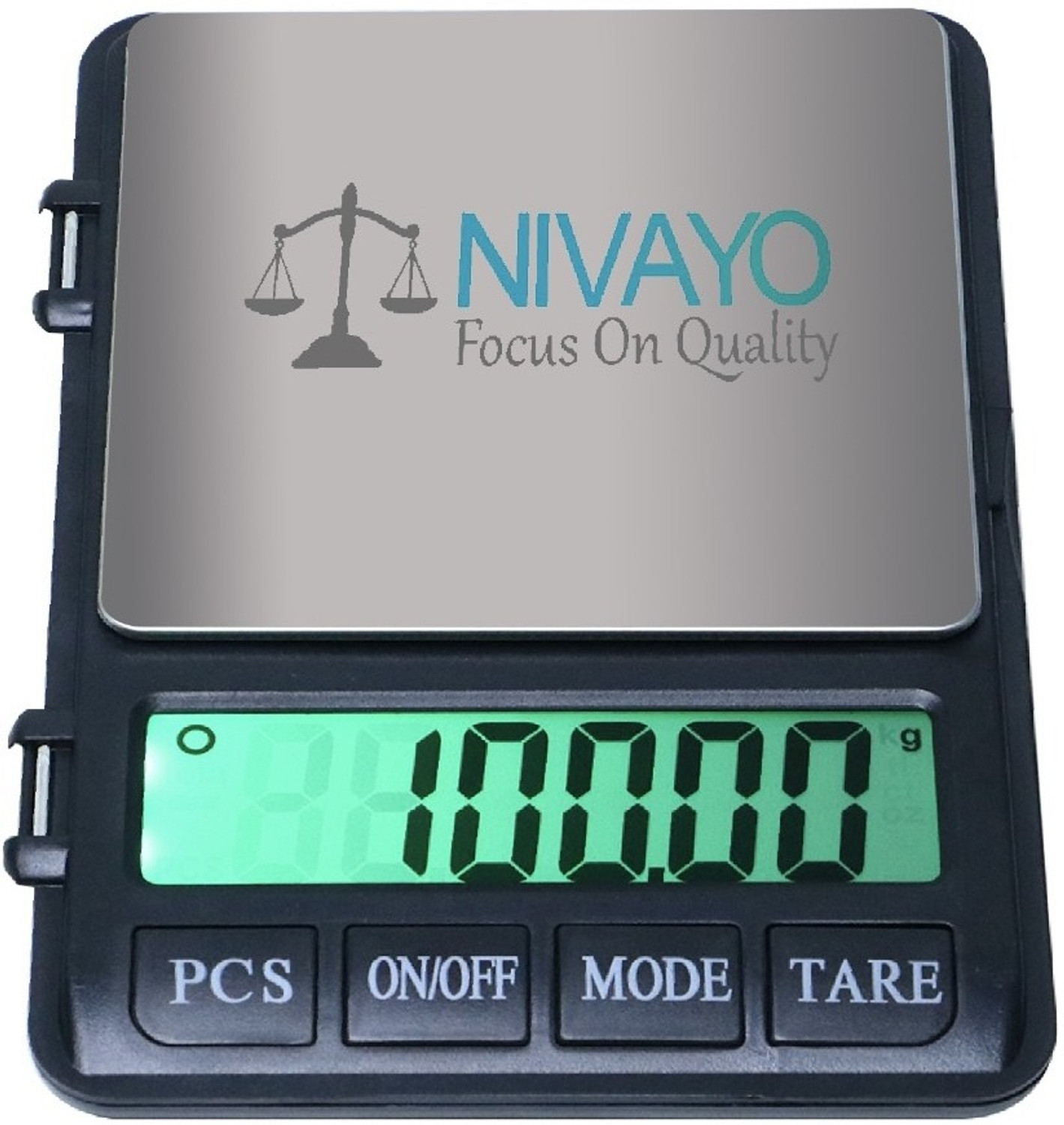 Image of RCSP SF-413 Digital Kitchen Weighing Scale High Precision, 10kg Capacity, LCD Display Weighing Scale (Black)