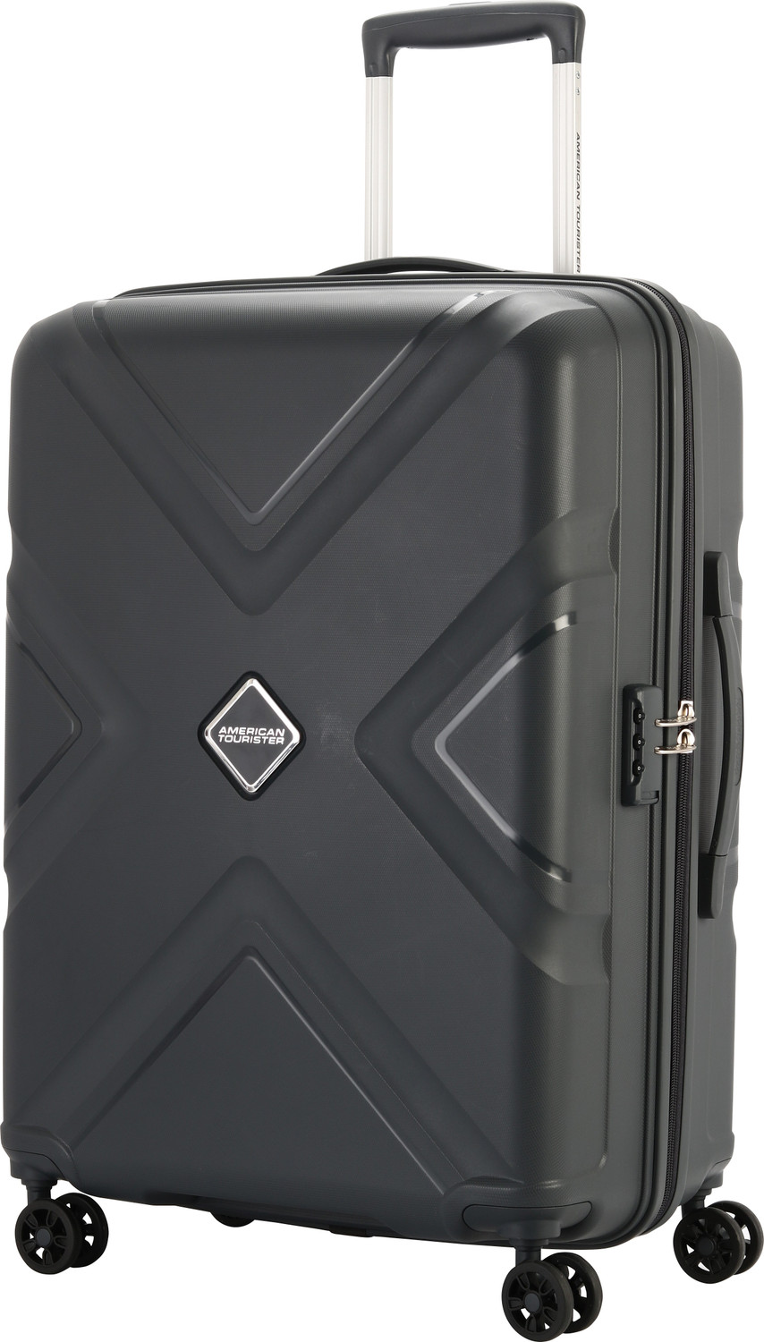 Image of AMERICAN TOURISTER Kross polypropylene Dark Slate (AMT KROSSPLUS SP55CM TSA-D.SLT) Check-in Suitcase 4 Wheels - 22 inch