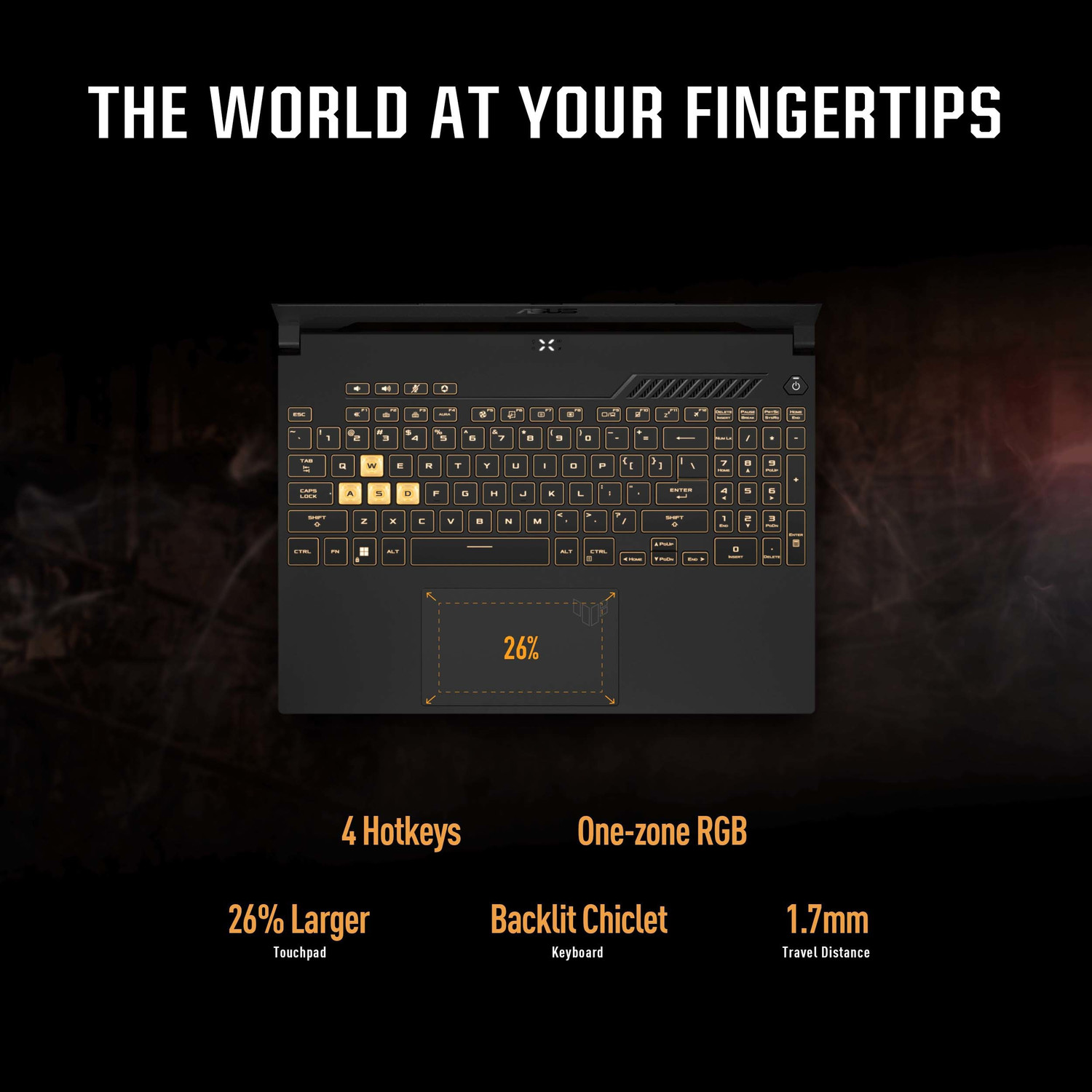 Image of ASUS TUF Gaming F15 with 90WHr Battery Intel H-Series Intel Core i7 12th Gen 12700H - (16 GB /512 GB SSD /Windows 11 Home /8 GB Graphics /NVIDIA GeForce RTX 4060 /144 Hz /140 TGP) FX507ZV-LP094W Gaming Laptop