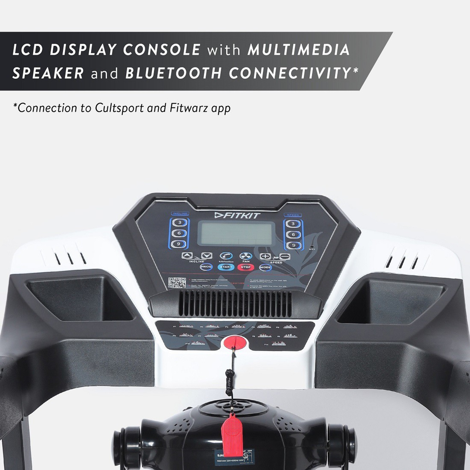 Image of FITKIT by Cult FT200M BLDC Motor (6.5HP Peak) with Massager Max Weight: 150Kg Home Gym Use Treadmill (Max Weight:150 kg)