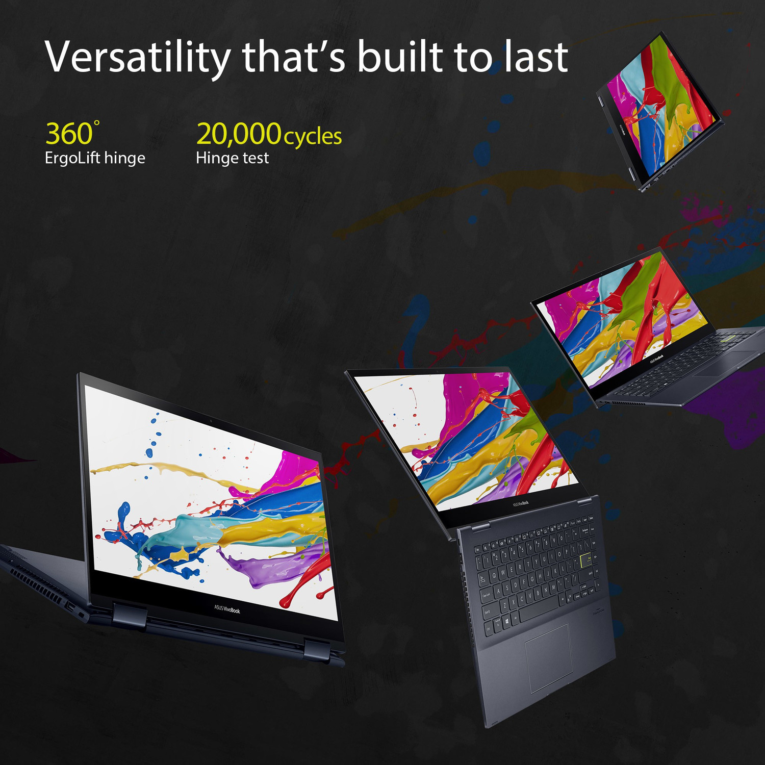 Image of ASUS VivoBook Flip 14 Intel Core i5 11th Gen 1135G7 - (8 GB /512 GB SSD /Windows 11 Home) TP470EA-EC512WS 2 in 1 Laptop