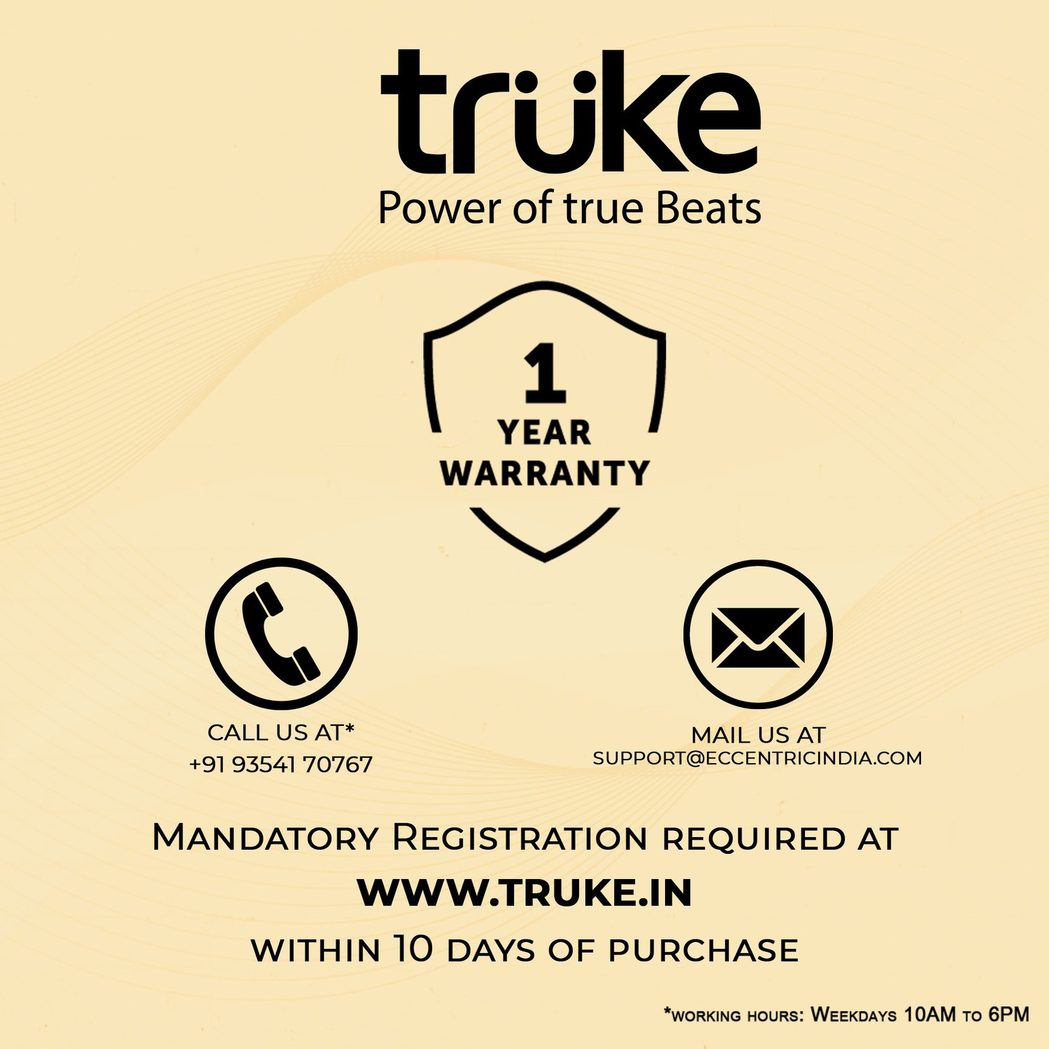 Image of truke Air Buds Lite with Quad Mic ENC, 10mm Driver, Ear Sensor, 48Hours Playtime Bluetooth Gaming (Yellow, True Wireless)
