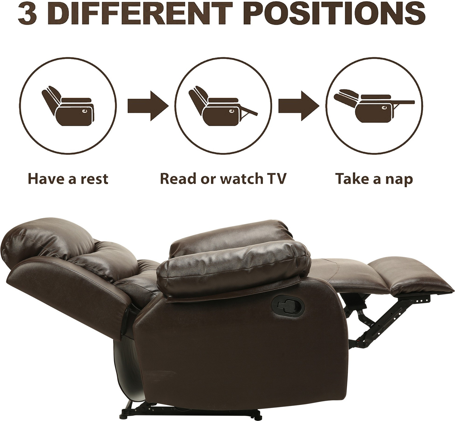Image of Flipkart Perfect Homes Costello Leatherette Manual Recliner