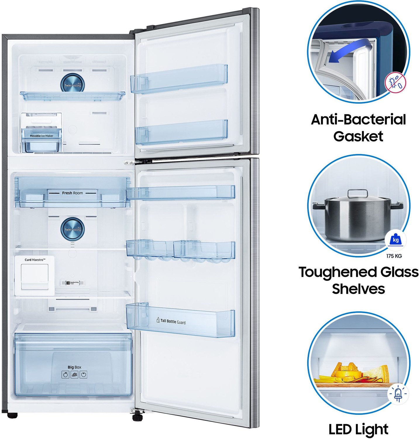 Image of Samsung 336 l Frost Free Double Door 2 Star Refrigerator