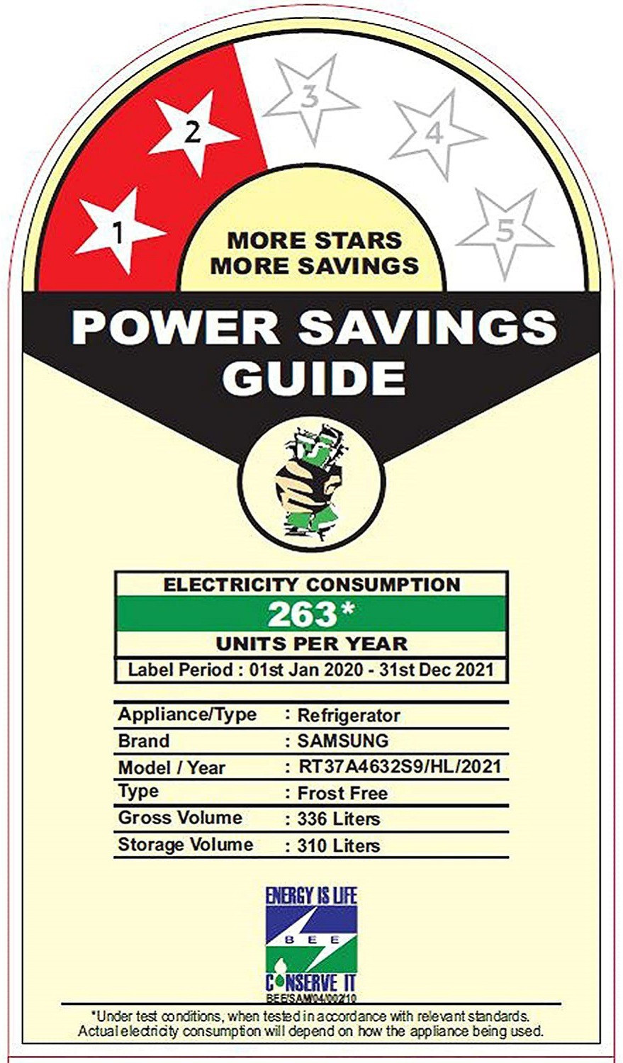 Image of Samsung 336 l Frost Free Double Door 2 Star Refrigerator