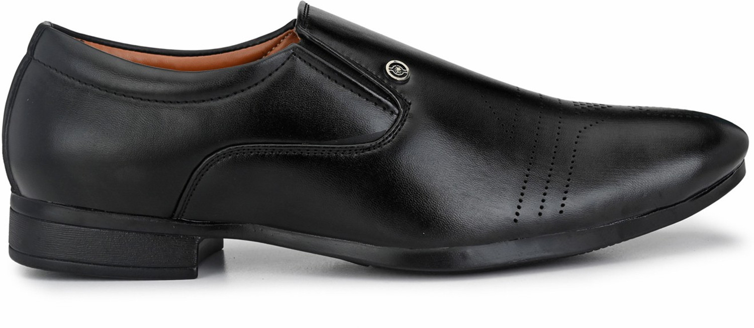 Image of PROVOGUE Formal Shoes for Men Without Lace |Leather formal Shoes |Derby Shoes |Wedding Slip On For Men