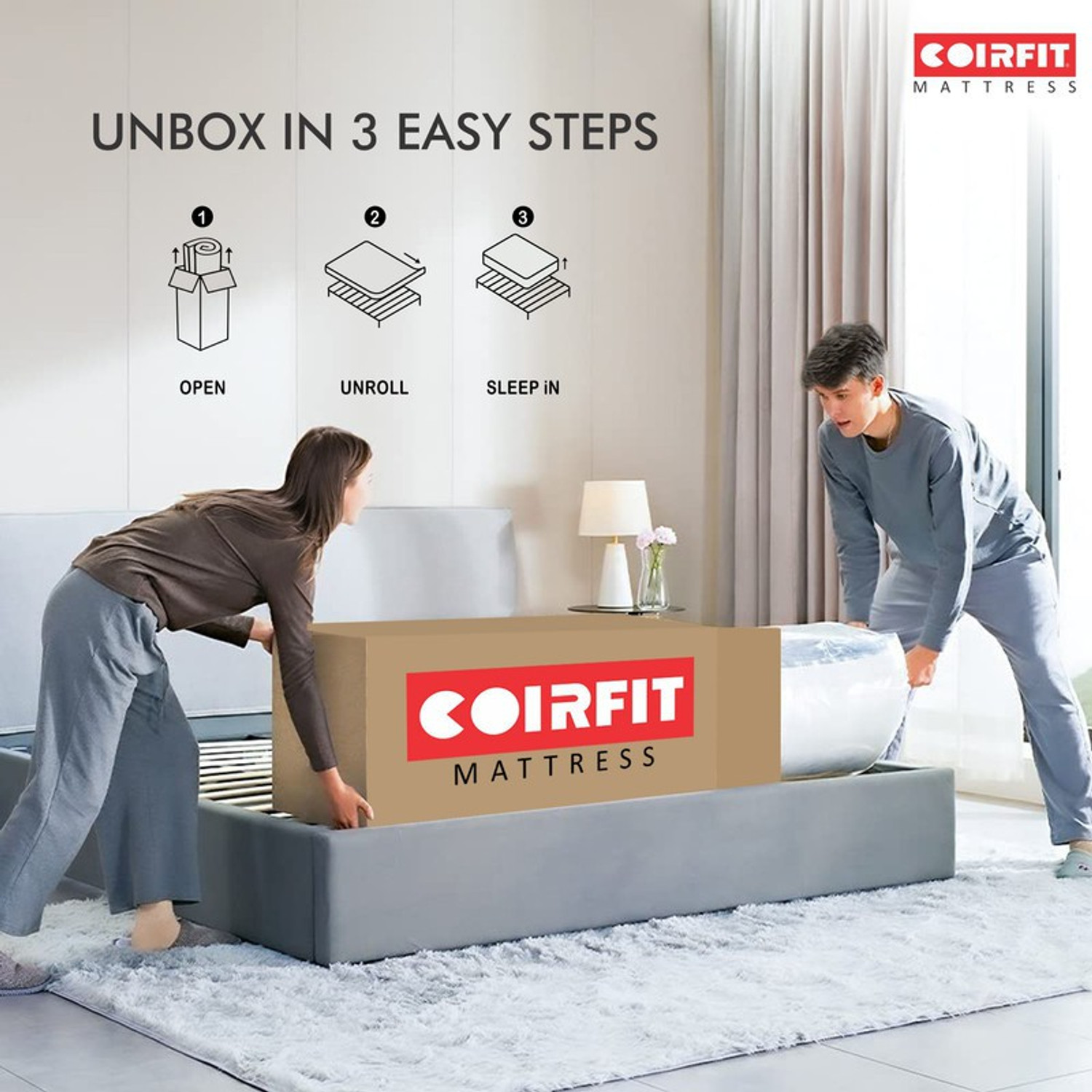 Image of COIRFIT Biolife Visco 8 inch Queen Memory Foam Mattress