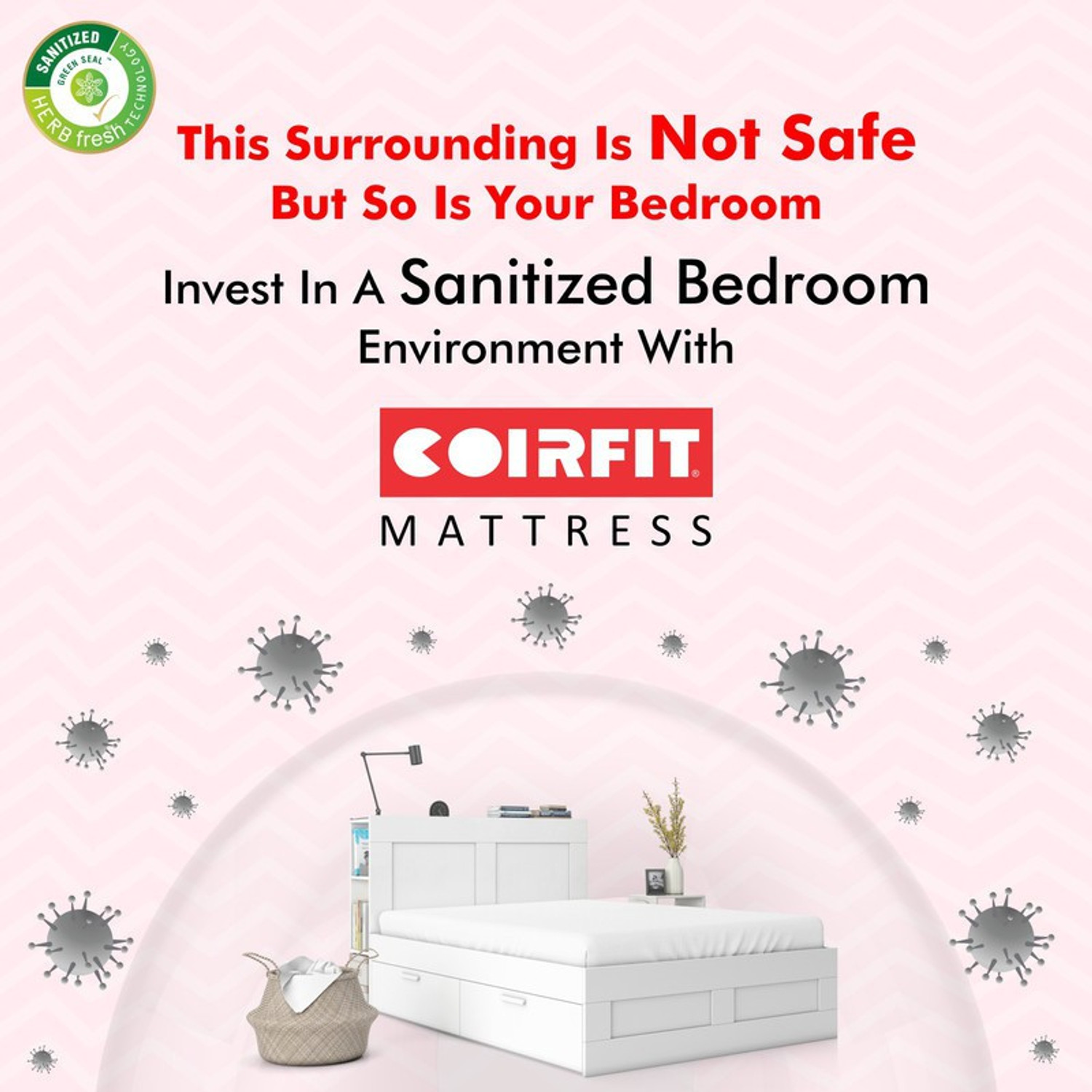 Image of COIRFIT Biolife Visco 8 inch Queen Memory Foam Mattress