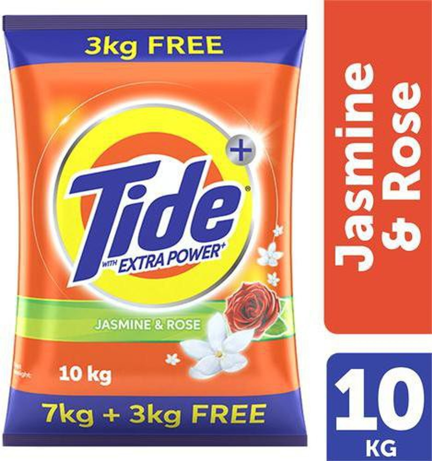 Image of Tide Extra Power Washing Detergent Powder (Jasmine & Rose) (10 kg)